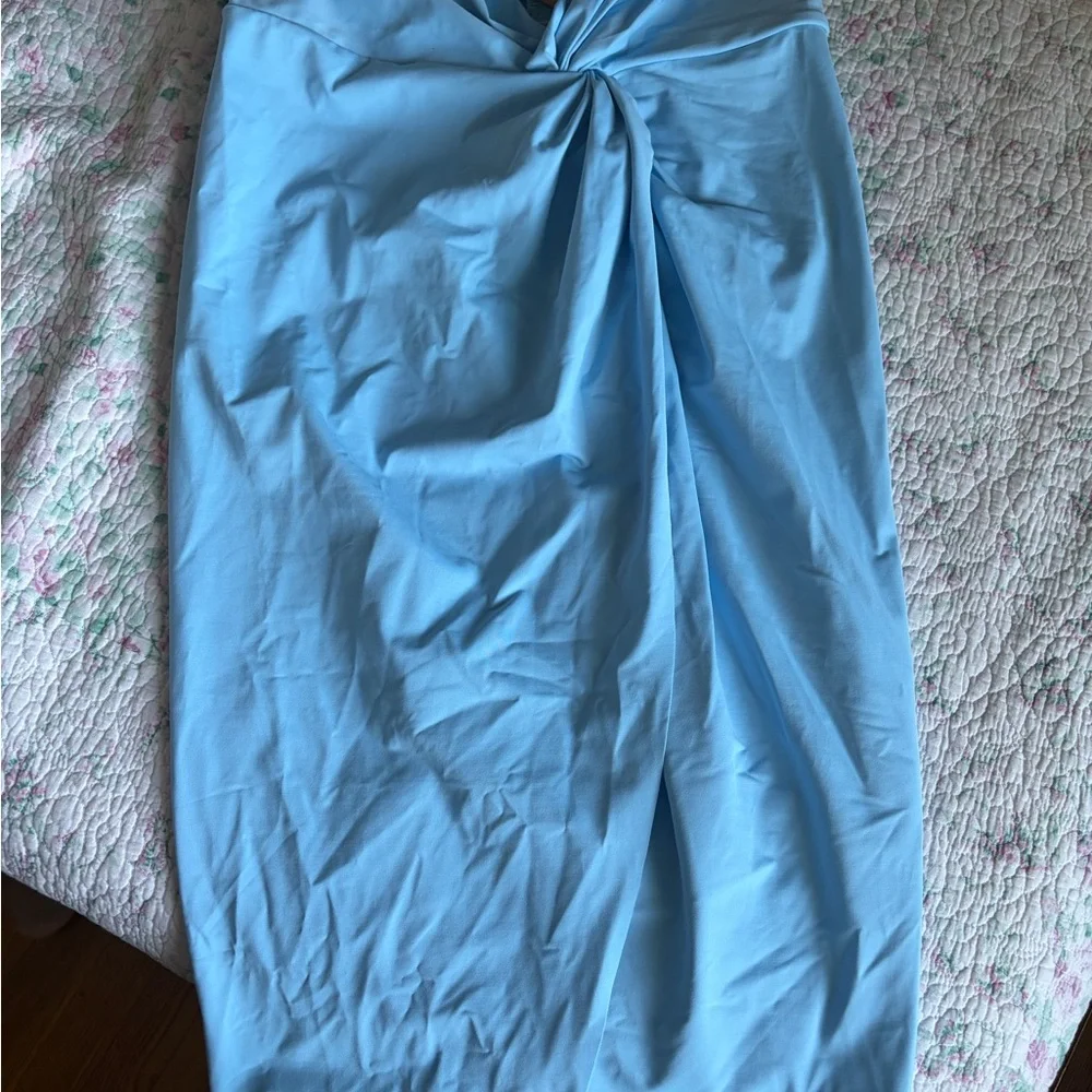 SKIMS Recycled Swim Sarong Skirt Iris Blue Medium NWT!!